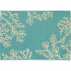 Aqua Coral Cluster Scatter Rugs
