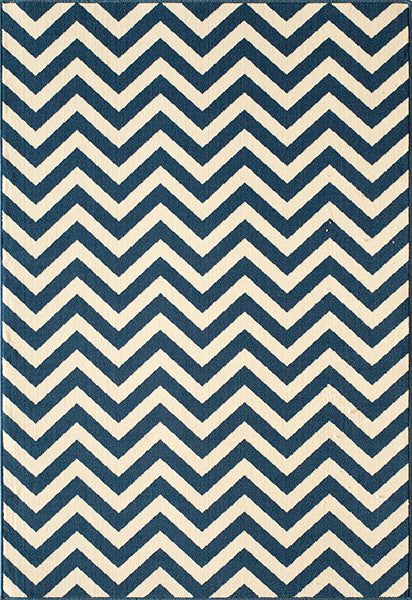 Baja Chevron Navy Rug Collection