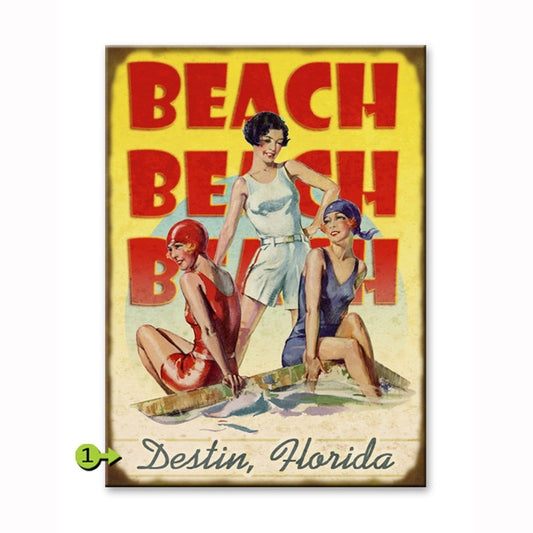 Beach Beach Beach Personalized Signs