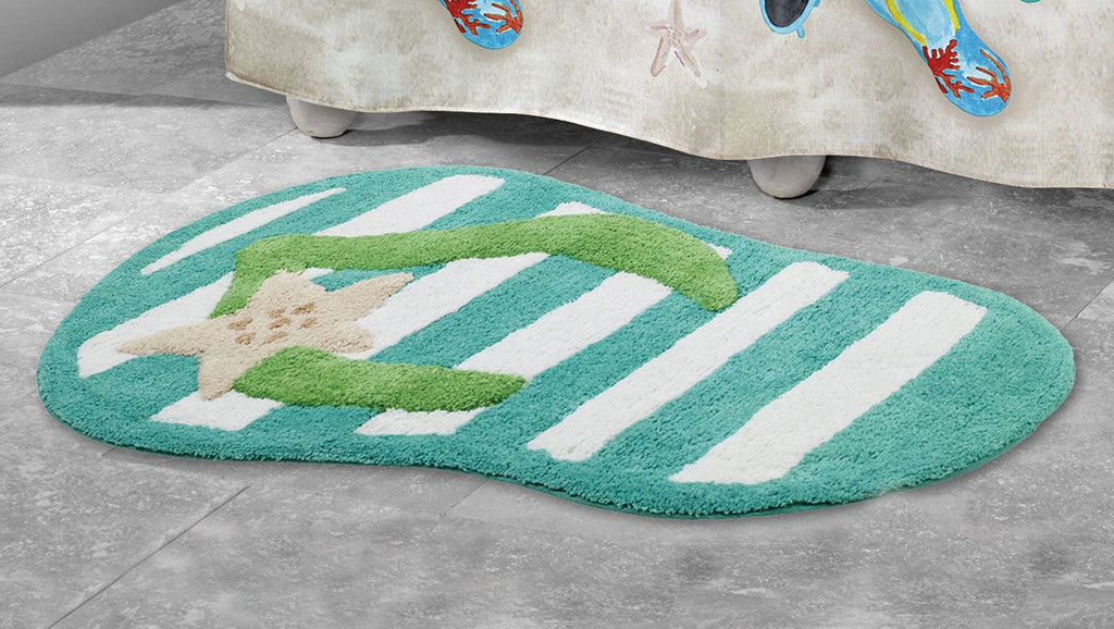 Beach Day Flip Flop Bath Mat