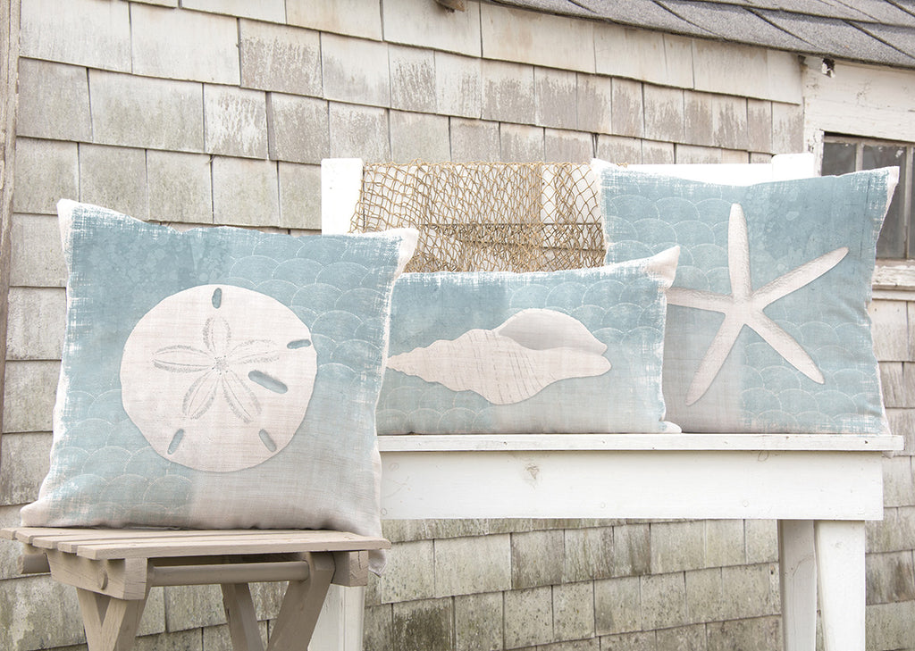Whitewashed Shell Pillow