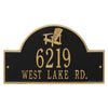 Black & Gold Personalized Adirondack Arch Plaque