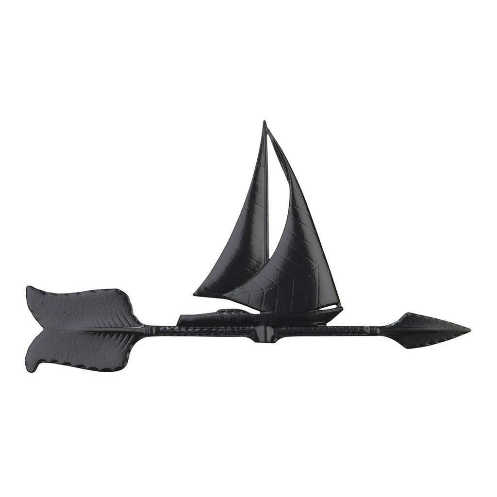 Black Sailboat Accent Weathervane - 24 Inch