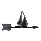 Black Sailboat Accent Weathervane - 24 Inch