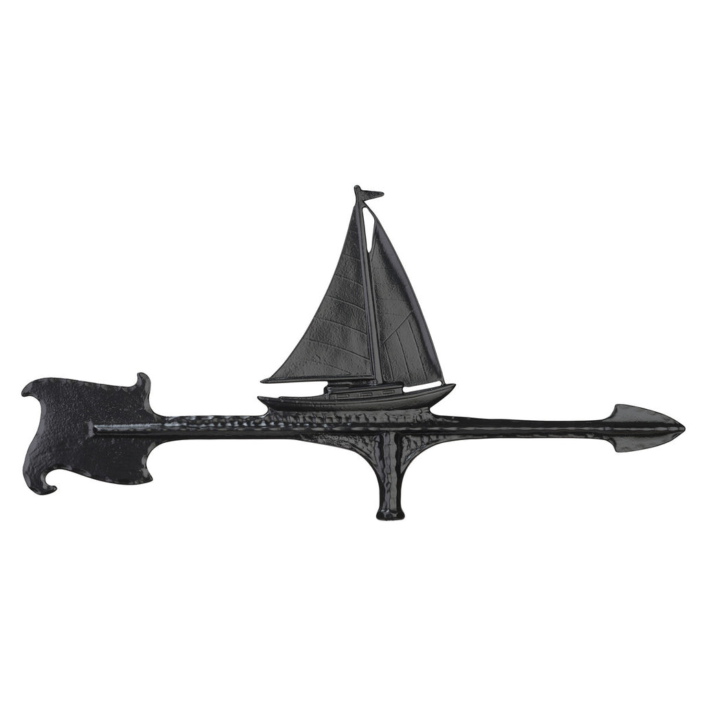 Black Sailboat Accent Weathervane - 30 Inch