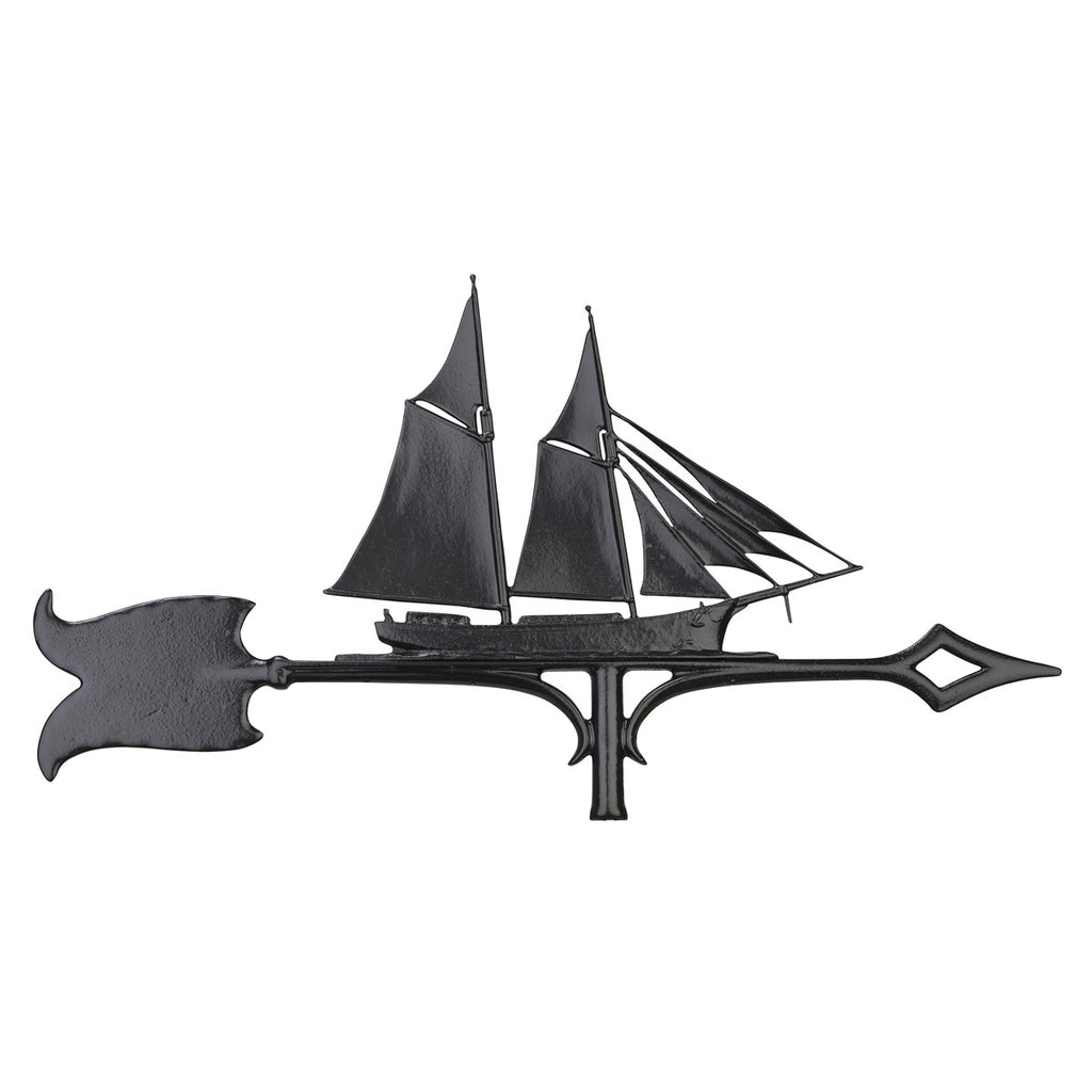 Black Schooner Weathervane - 30 Inch