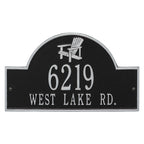 Black & Silver Personalized Adirondack Arch Plaque