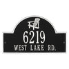 Black & White Personalized Adirondack Arch Plaque