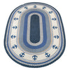 Blue Anchors Braided Rug - 4 x 6