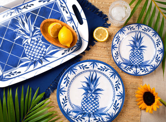 Blue Pineapple Dinnerware Collection