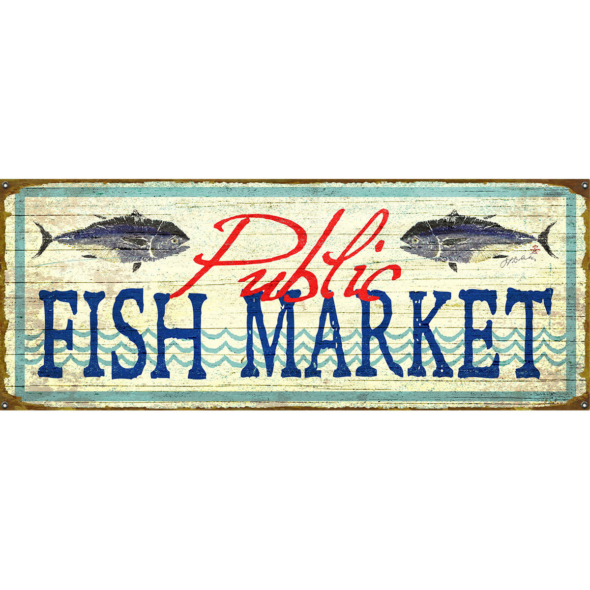 Bluefin Tuna Personalized Sign - 44 x 17