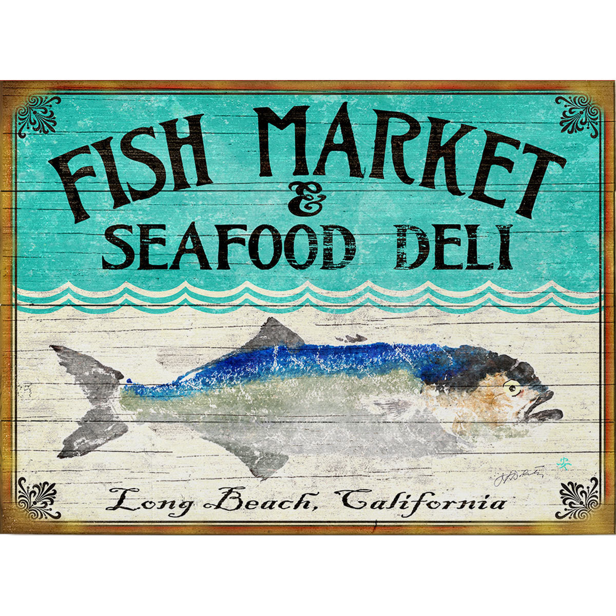 Bluefish Personalized Sign - 28 x 38