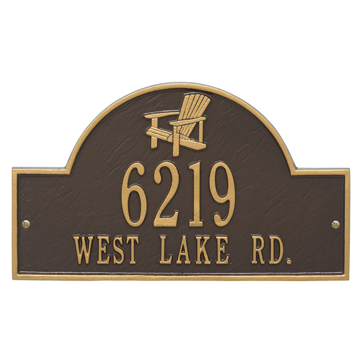 Bronze & Gold Personalized Adirondack Arch Plaque