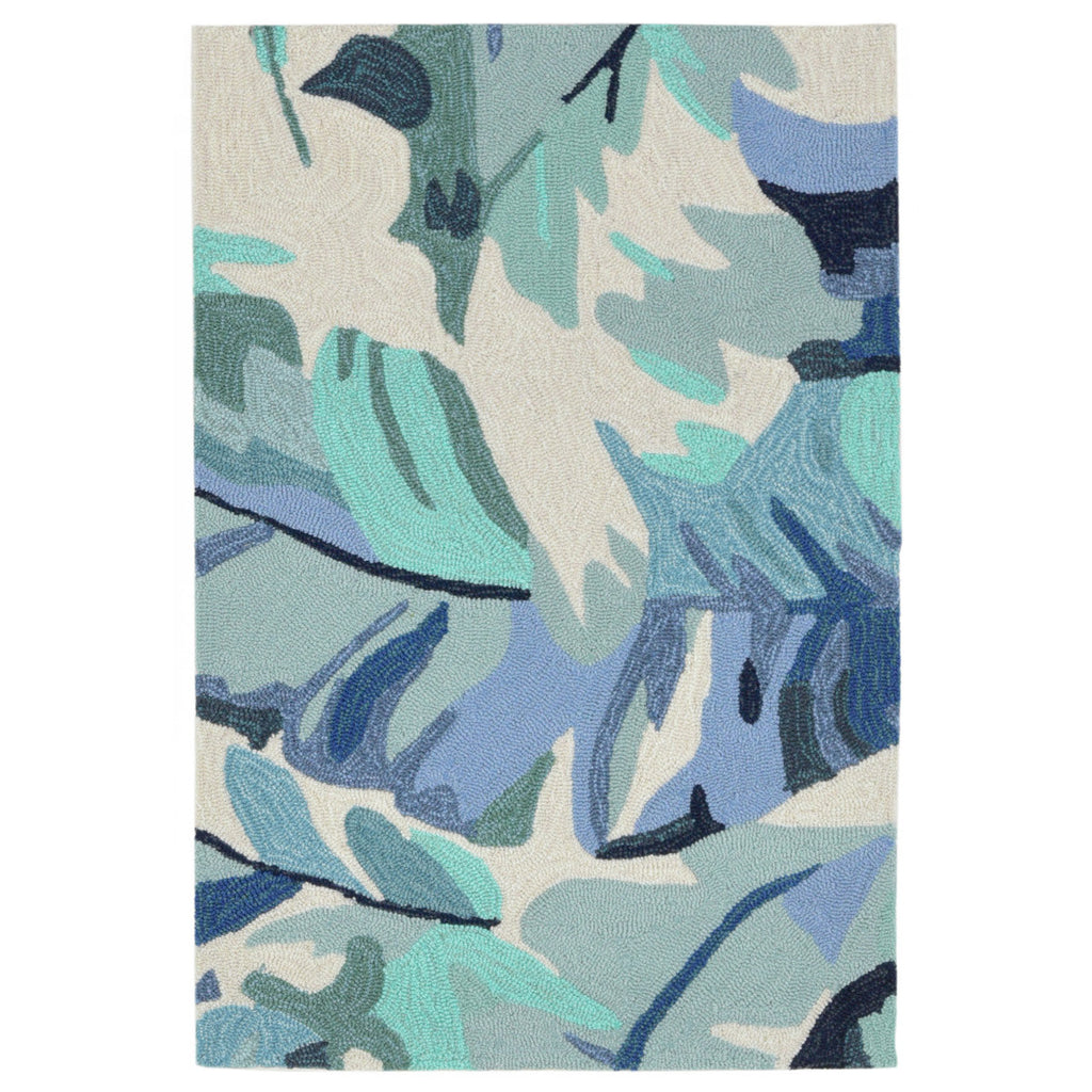 Cabana Palm Blue Indoor/Outdoor Rug Collection