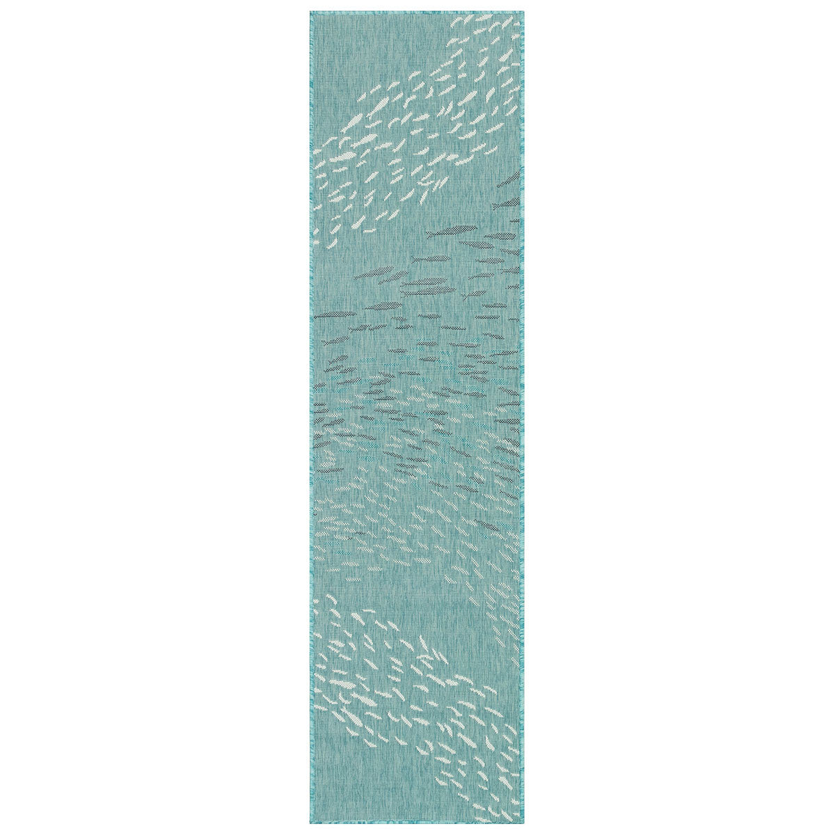 Cabo Fish Aqua Indoor/Outdoor Rug - 2 x 8