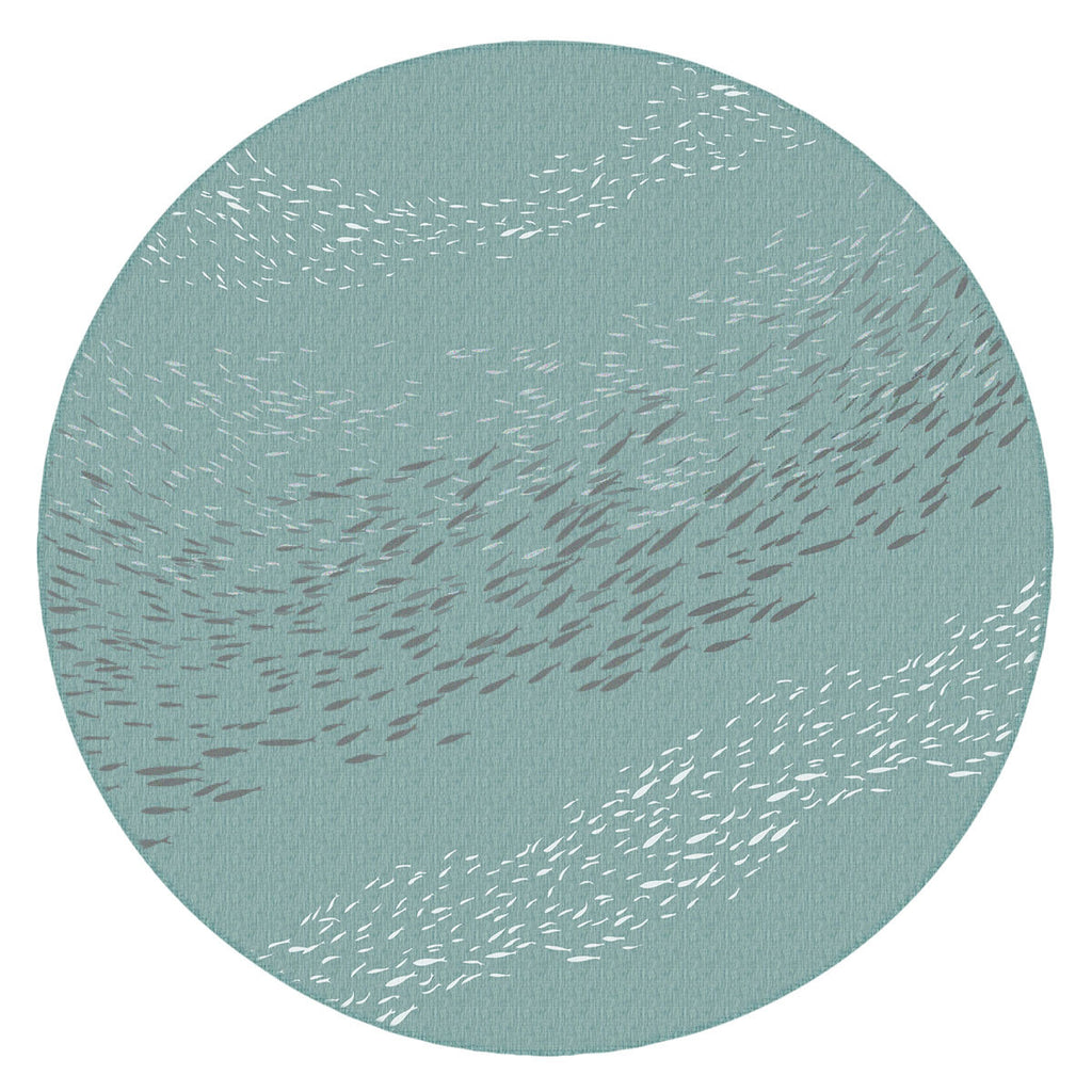 Cabo Fish Aqua Indoor/Outdoor Rug - 8 Ft. Round