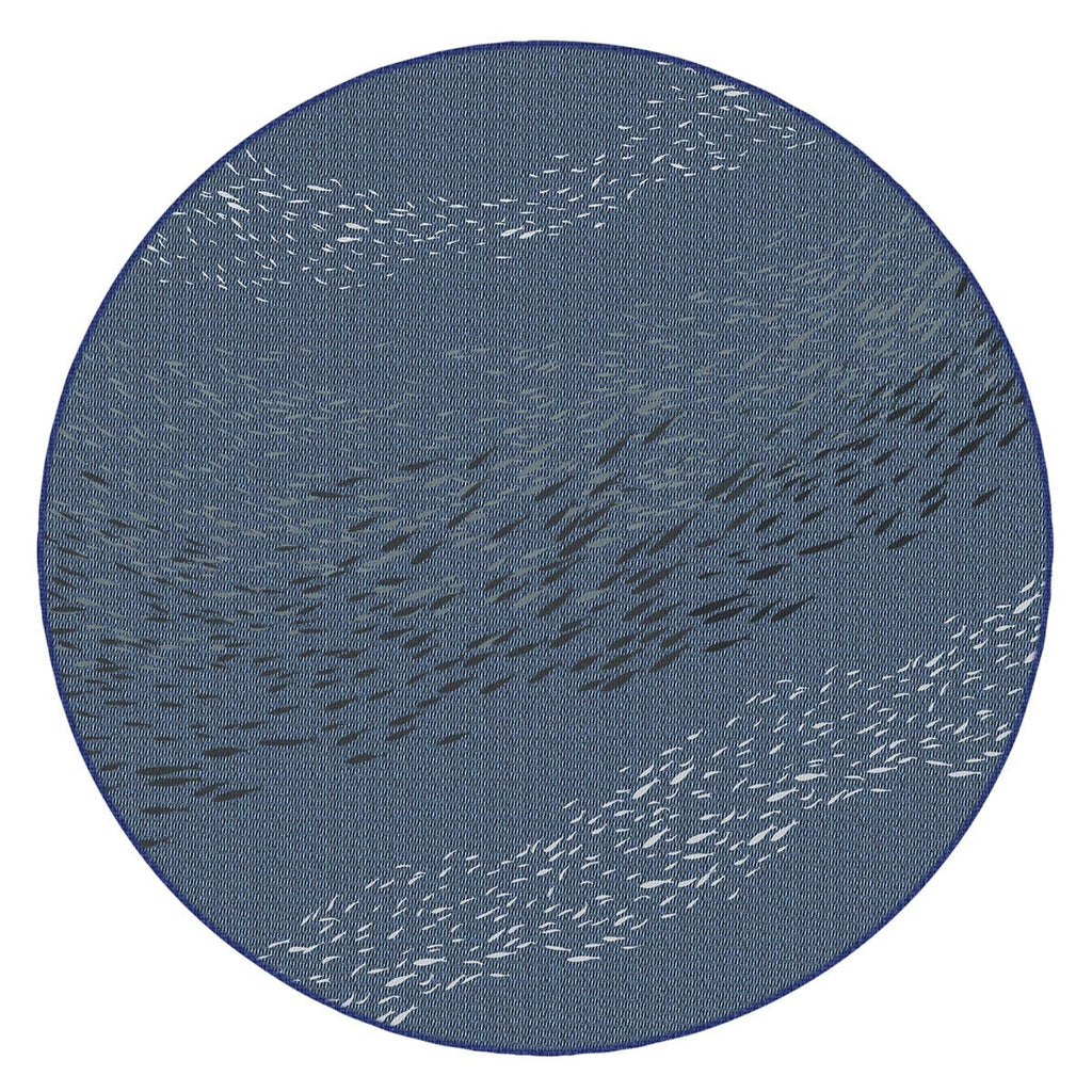 Cabo Fish Navy Indoor/Outdoor Rug - 8 Ft. Round
