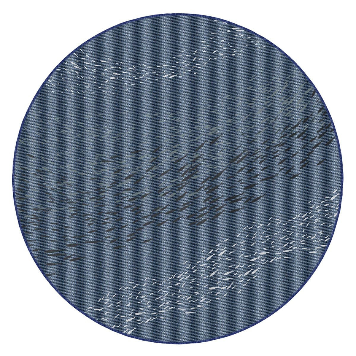 Cabo Fish Navy Indoor/Outdoor Rug - 8 Ft. Round