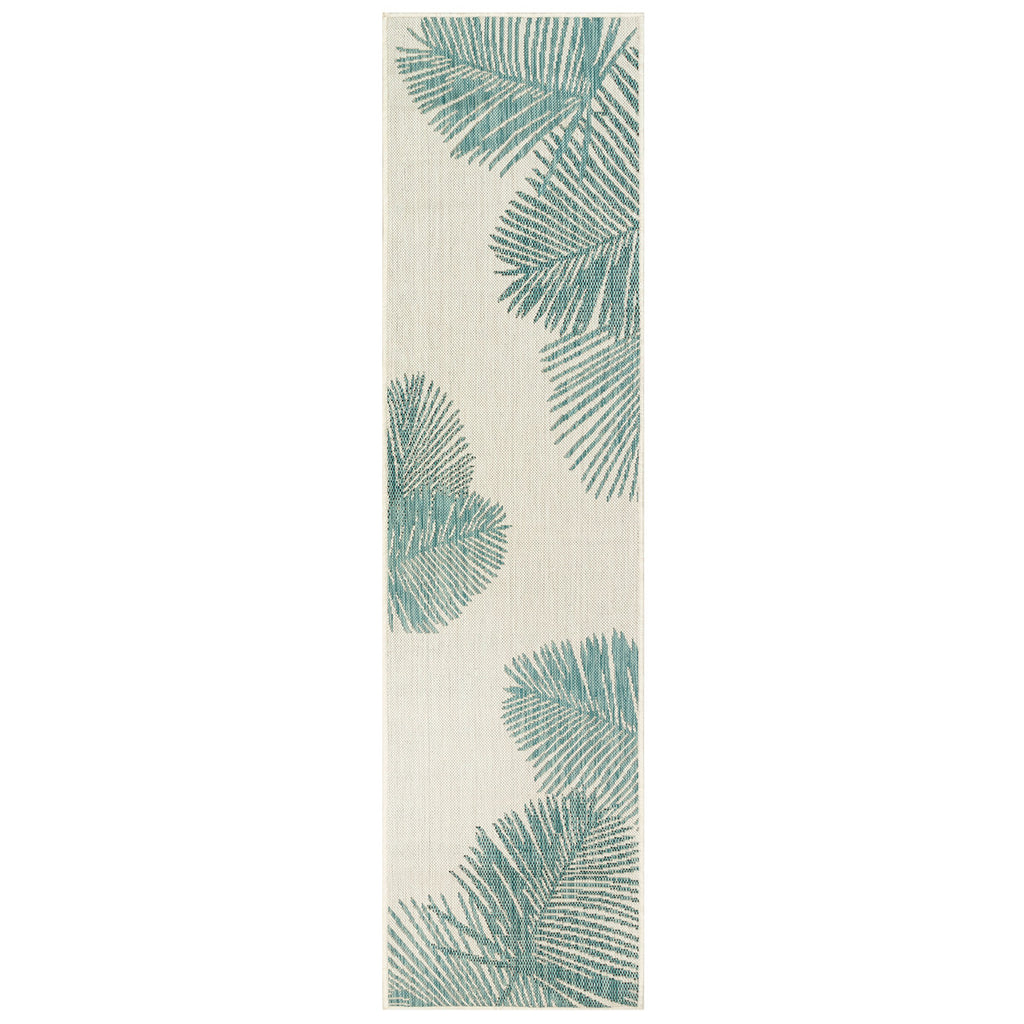 Camps Bay Aqua Indoor/Outdoor Rug - 2 x 8