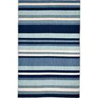 Carlsbad Aqua Stripe Indoor/Outdoor Rug Collection