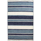 Carlsbad Navy Stripe Indoor/Outdoor Rugs