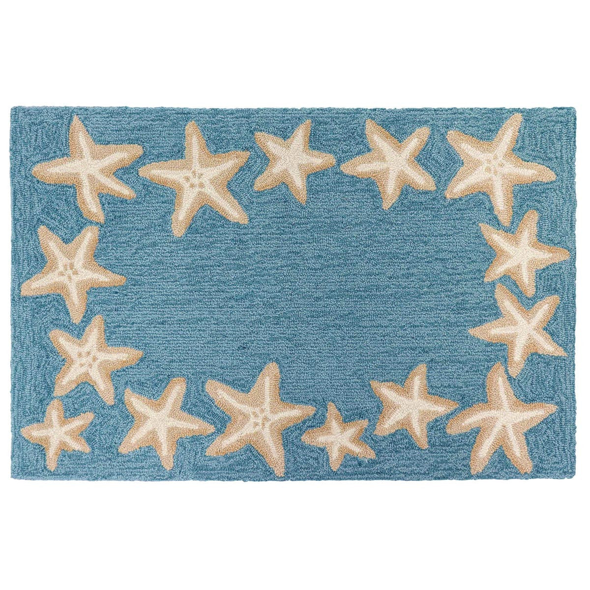 Carolina Starfish Aqua Indoor/Outdoor Rug - 2 x 3