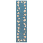 Carolina Starfish Aqua Indoor/Outdoor Rug - 2 x 8
