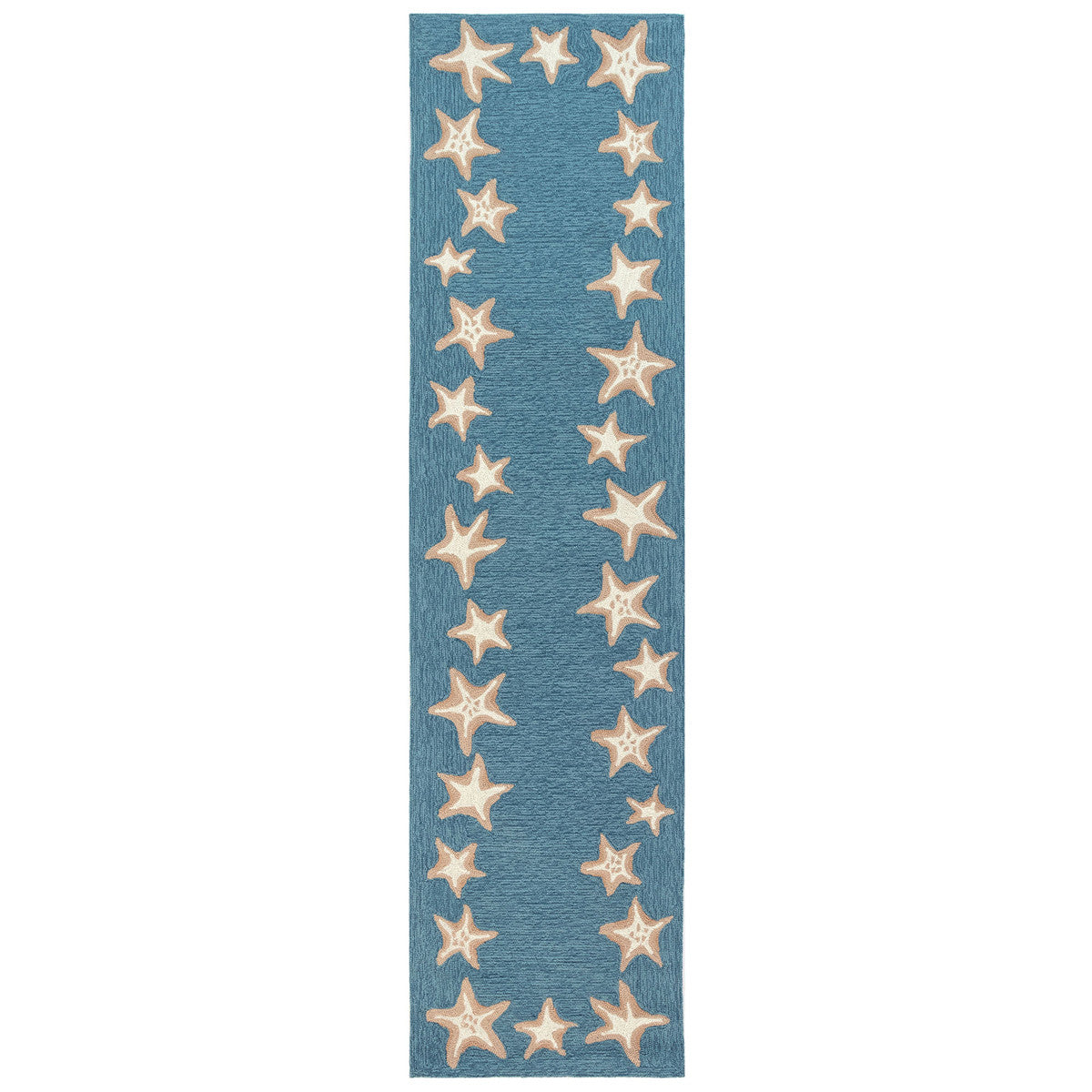 Carolina Starfish Aqua Indoor/Outdoor Rug - 2 x 8