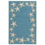 Carolina Starfish Aqua Indoor/Outdoor Rug - 5 x 8