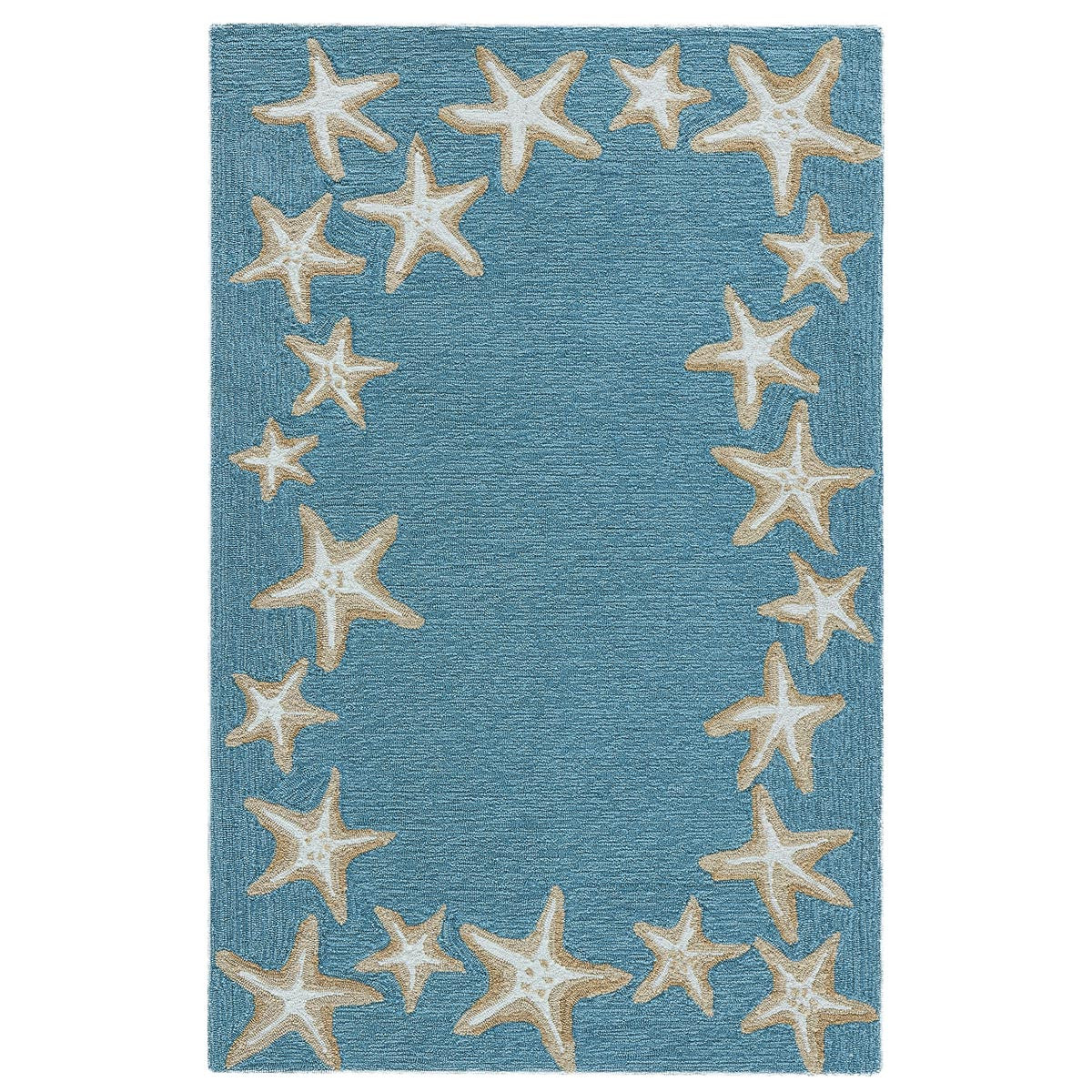 Carolina Starfish Aqua Indoor/Outdoor Rug - 5 x 8