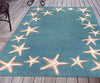 Carolina Starfish Aqua Indoor/Outdoor Rugs