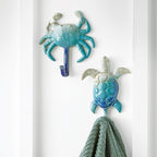 Blue Crab Ceramic Wall Hook