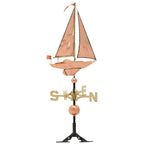 Classic Directions Polished Copper Sailboat Weathervane