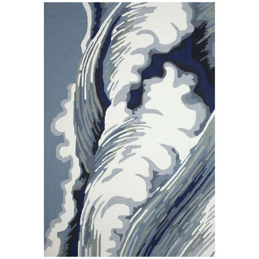 Coastline Curl Blue Indoor/Outdoor Rugs