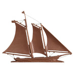 Copper Yacht Weathervane - 46 Inch