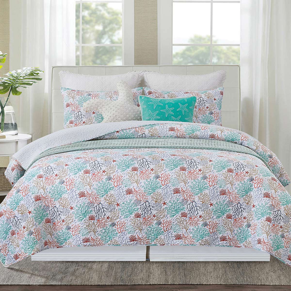 Coral Palette Quilt Bedding Collection