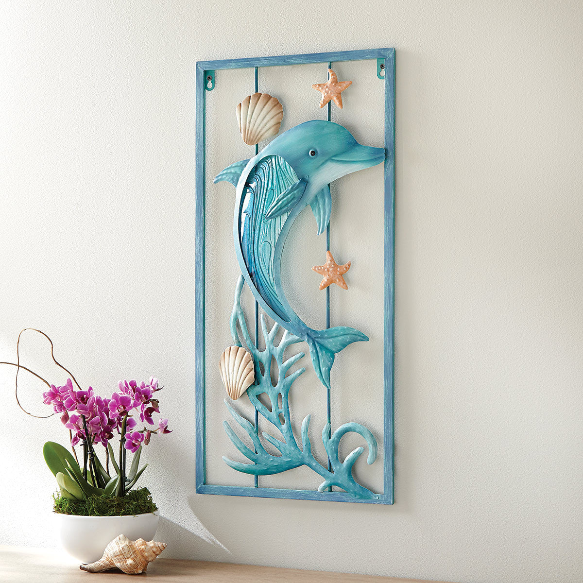 Coral Reef Dolphin Wall Art
