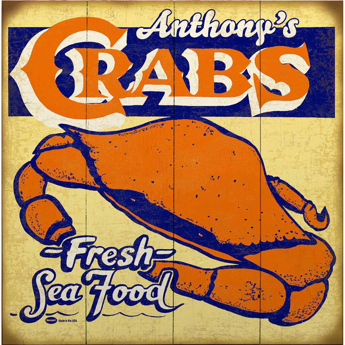 Crab Personalized Sign - 18 x 18