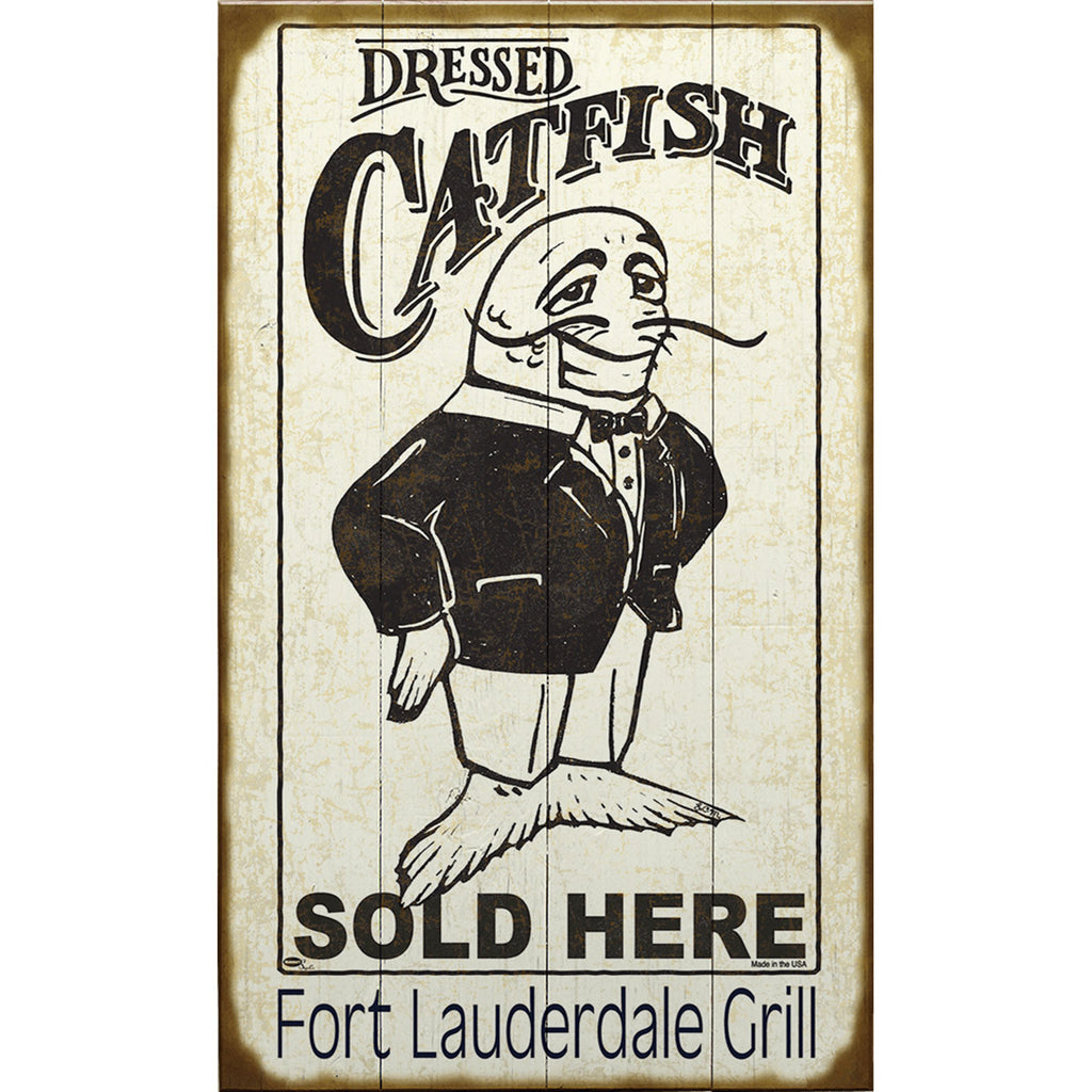 Dressed Catfish Personalized Sign - 23 x 31