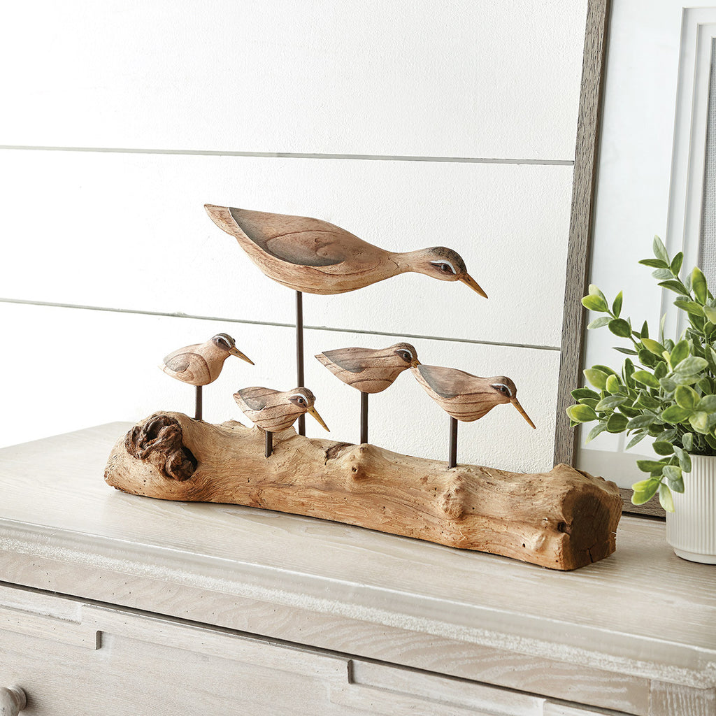 Driftwood Sandpipers Sculpture
