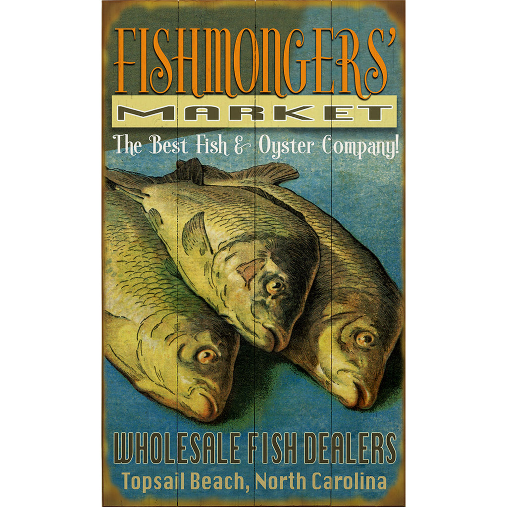 Fish Mongers Personalized Sign - 14 x 24