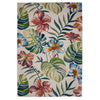 Floral Hibiscus Ecru Indoor/Outdoor Rug Collection