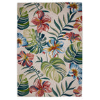 Floral Hibiscus Ecru Indoor/Outdoor Rug Collection