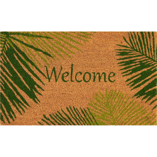 Green Palm Welcome Coir Mats