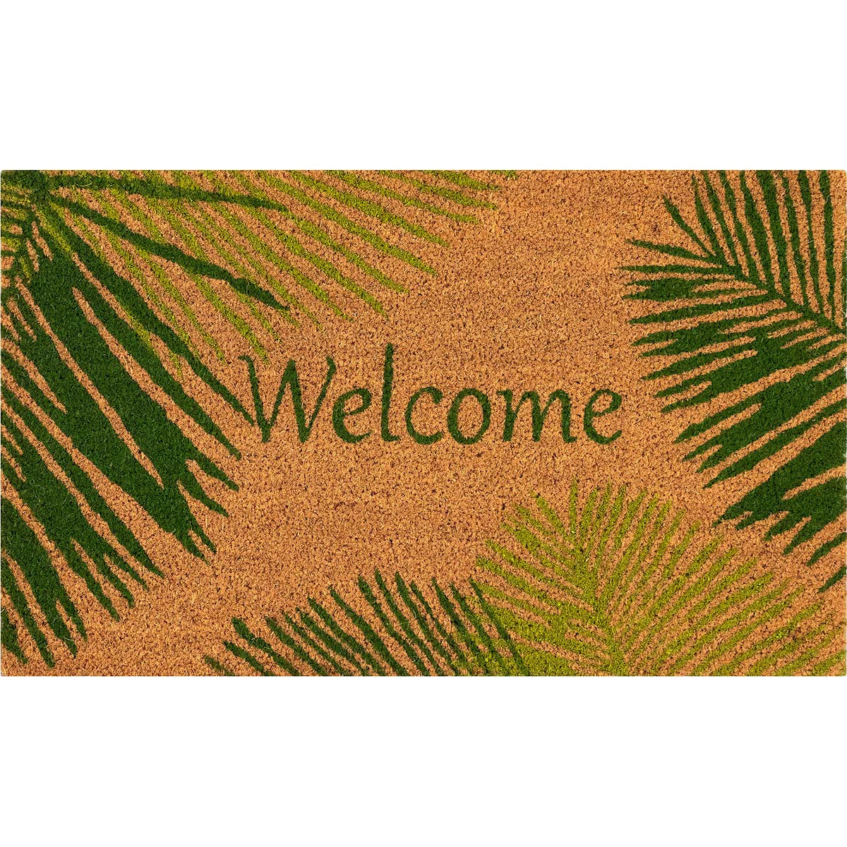 Green Palm Welcome Coir Mats