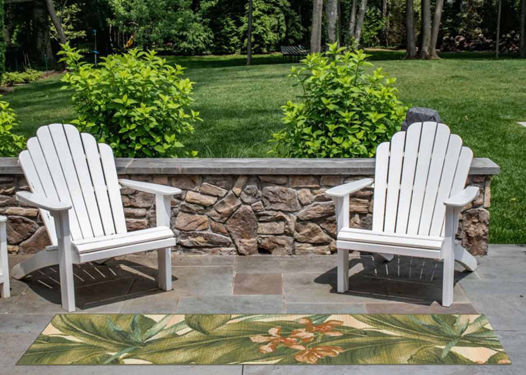 Hawaiian Foliage Indoor/Outdoor Rug - 2 x 8 - OUT OF STOCK UNTIL 08/17/2026