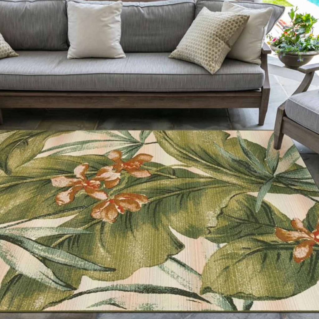 Hawaiian Foliage Indoor/Outdoor Rug - 5 x 8