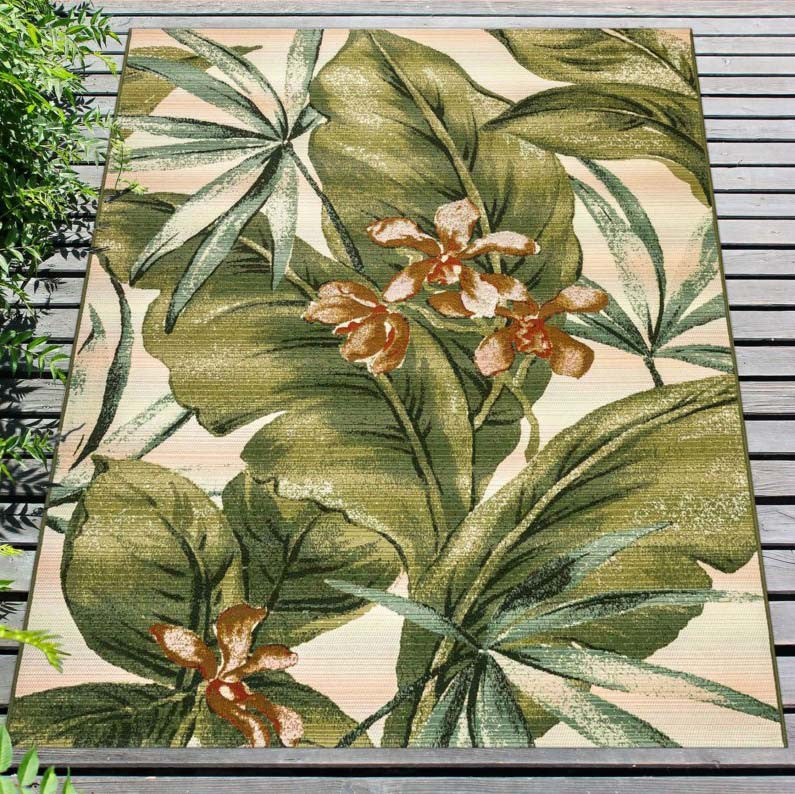 Hawaiian Foliage Indoor/Outdoor Rug - 8 x 10