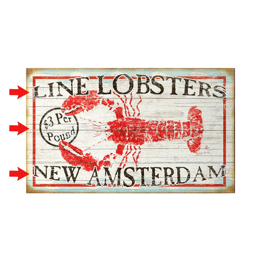 Horizontal Lobster Personalized Signs