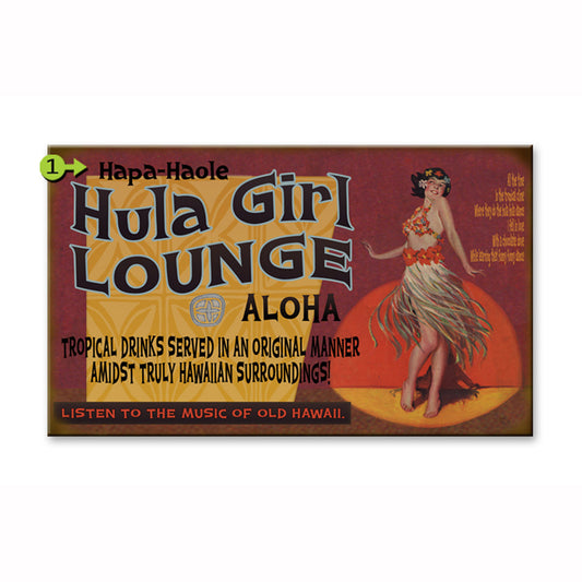 Hula Girl Lounge Personalized Signs